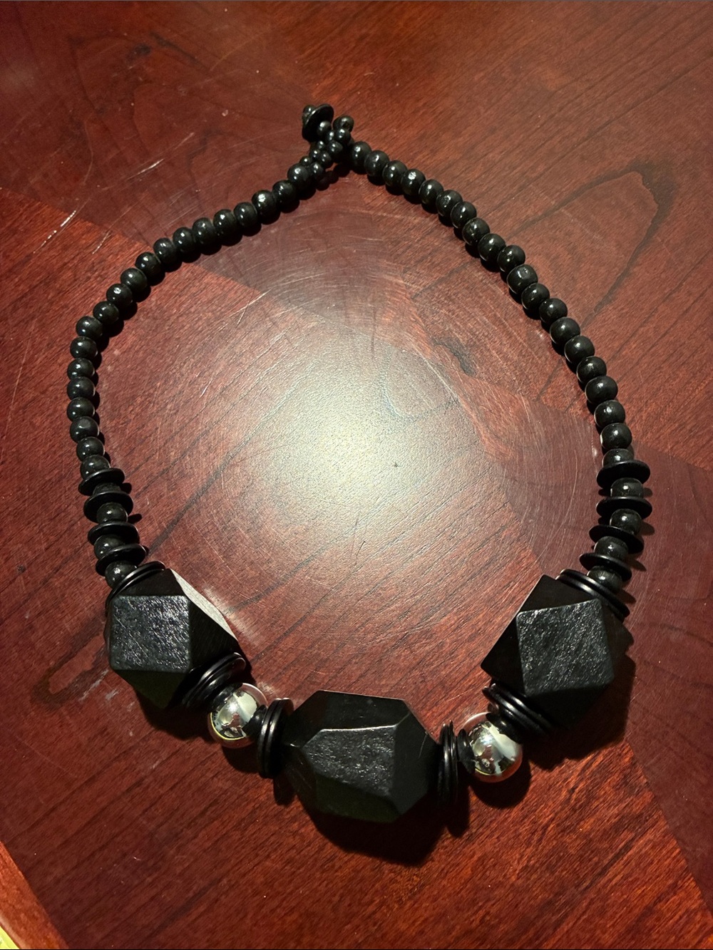 Black Geometric Statement Necklace - Women Jewelry